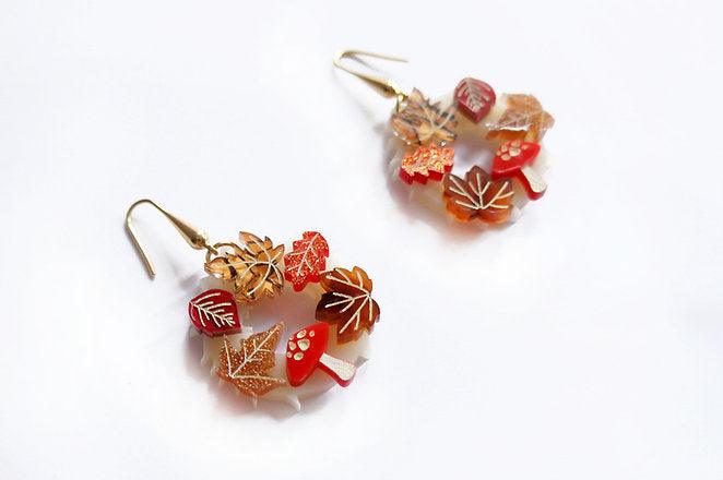 Autumn Wreath Earrings by LaliBlue - Quirks!