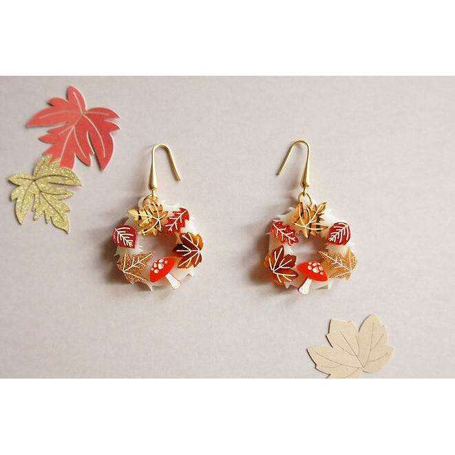 Autumn Wreath Earrings by LaliBlue - Quirks!