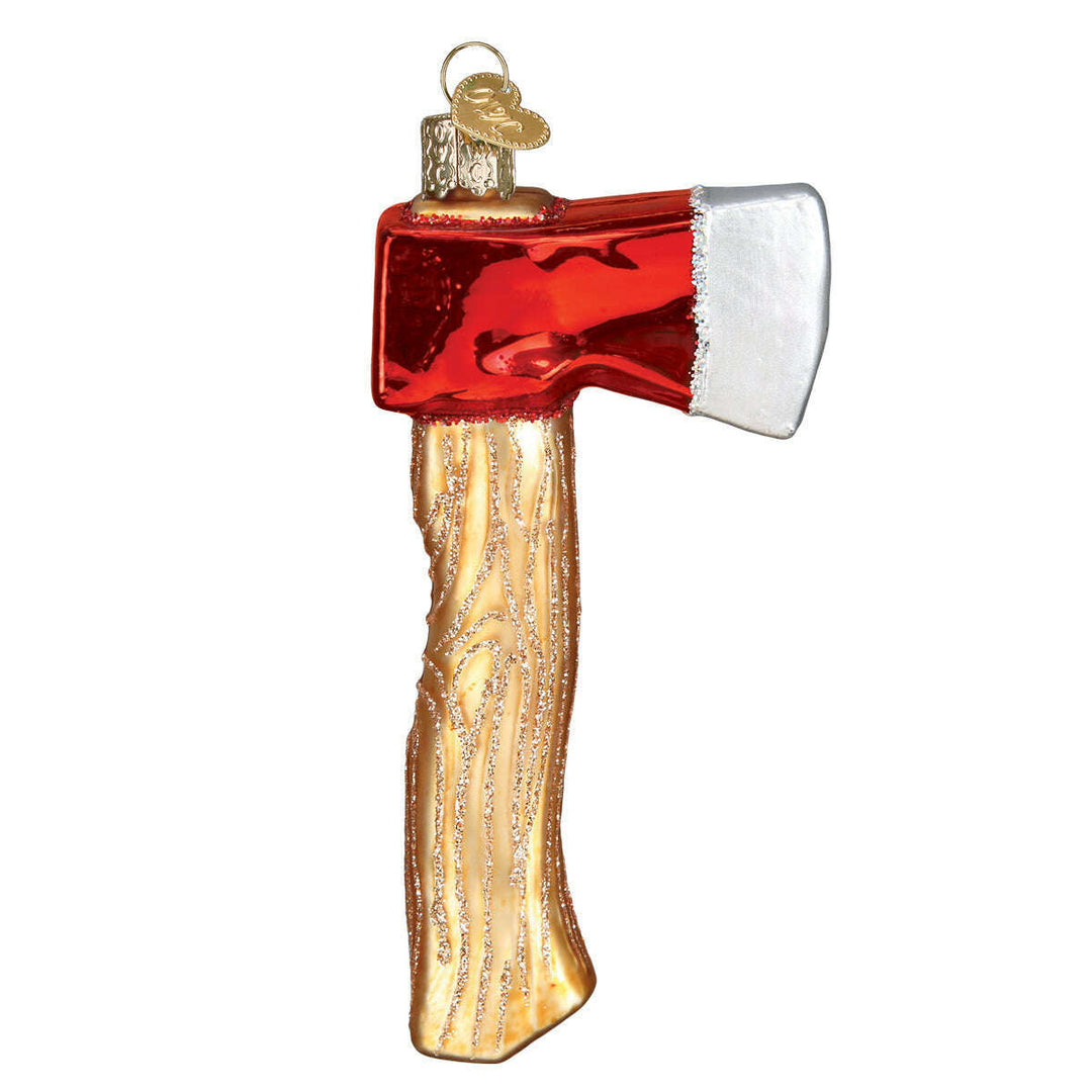 Old World Christmas Axe Blown Glass Ornament