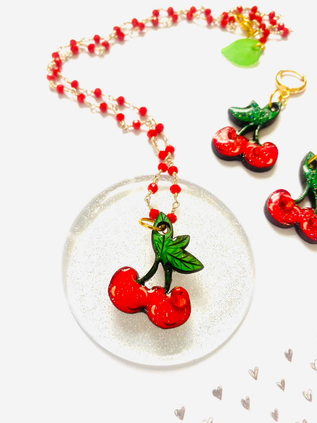 Retro Cherry Earrings by Rosie Rose Parker