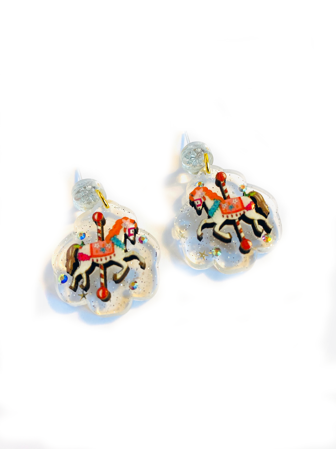 Christmas Carousel Earrings by Rosie Rose Parker