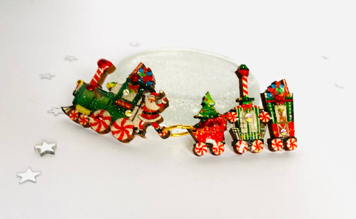 Christmas Train Brooch by Rosie Rose Parker