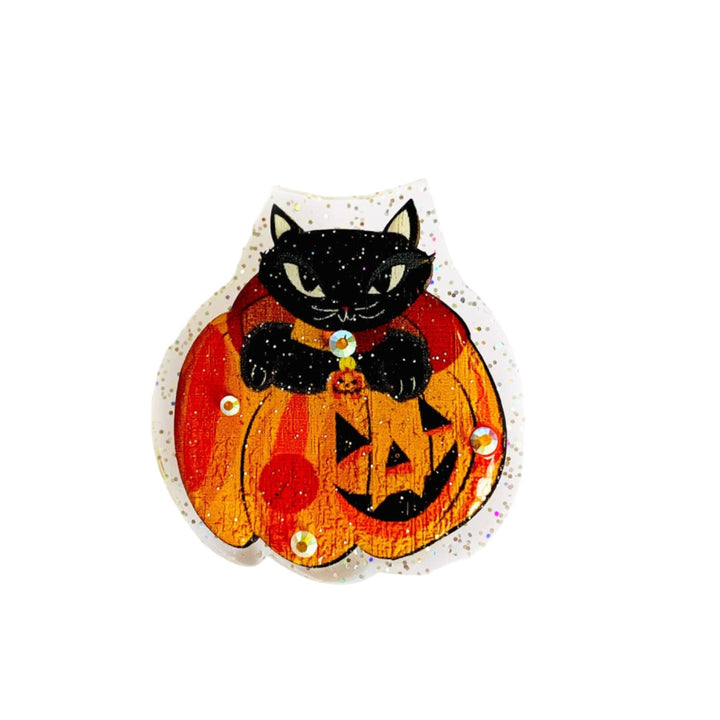 Little Pumpkin Cat Brooch by Rosie Rose Parker