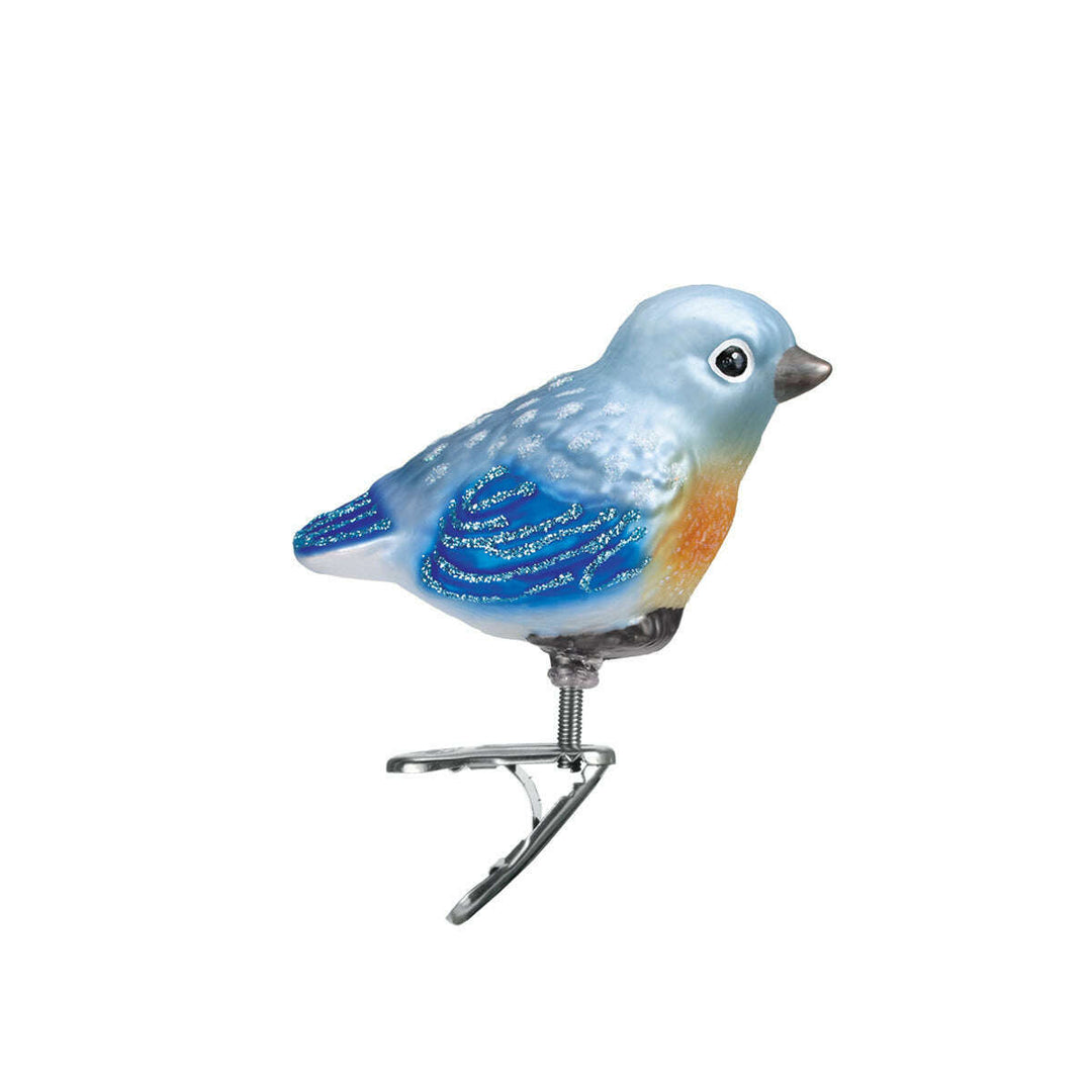 Old World Christmas Baby Bluebird Blown Glass Ornament