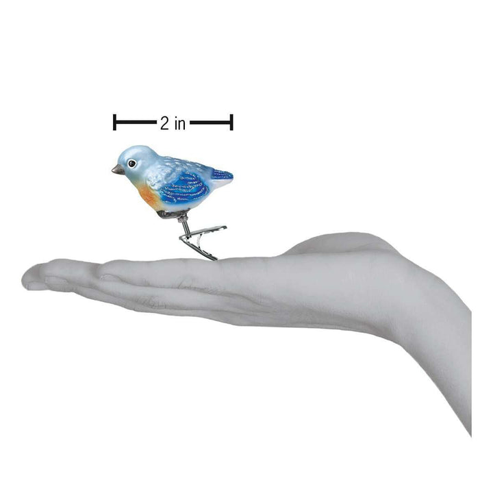 Old World Christmas Baby Bluebird Blown Glass Ornament