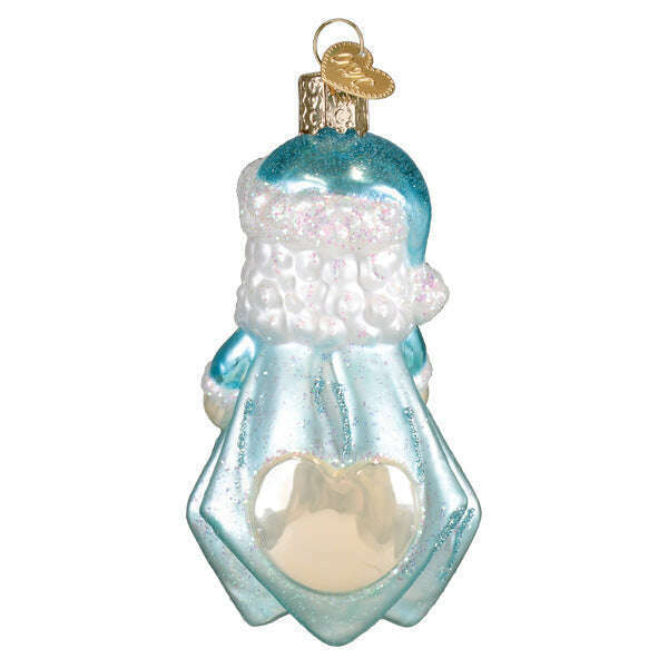 Old World Christmas Baby Boys 1st Santa Lovey Blown Glass Ornament