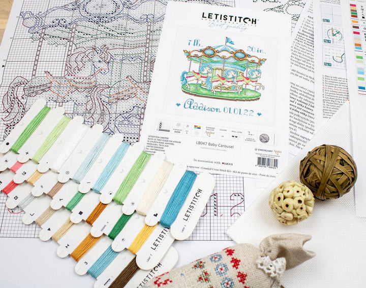 Baby Carousel L8047 Counted Cross Stitch Kit