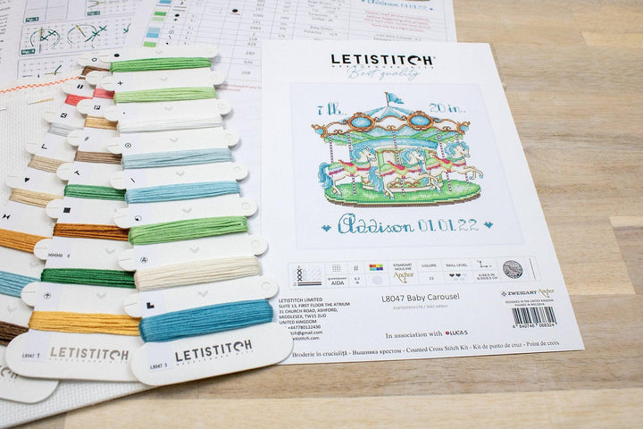 Baby Carousel L8047 Counted Cross Stitch Kit