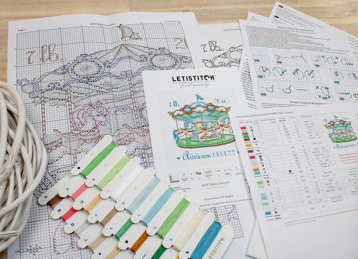 Baby Carousel L8047 Counted Cross Stitch Kit