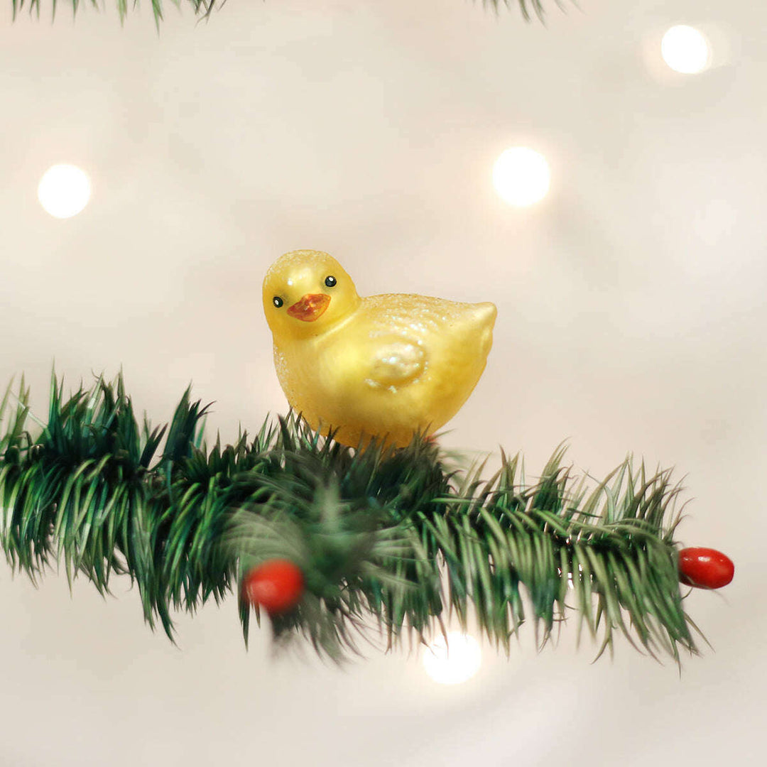 Old World Christmas Baby Chick Blown Glass Ornament