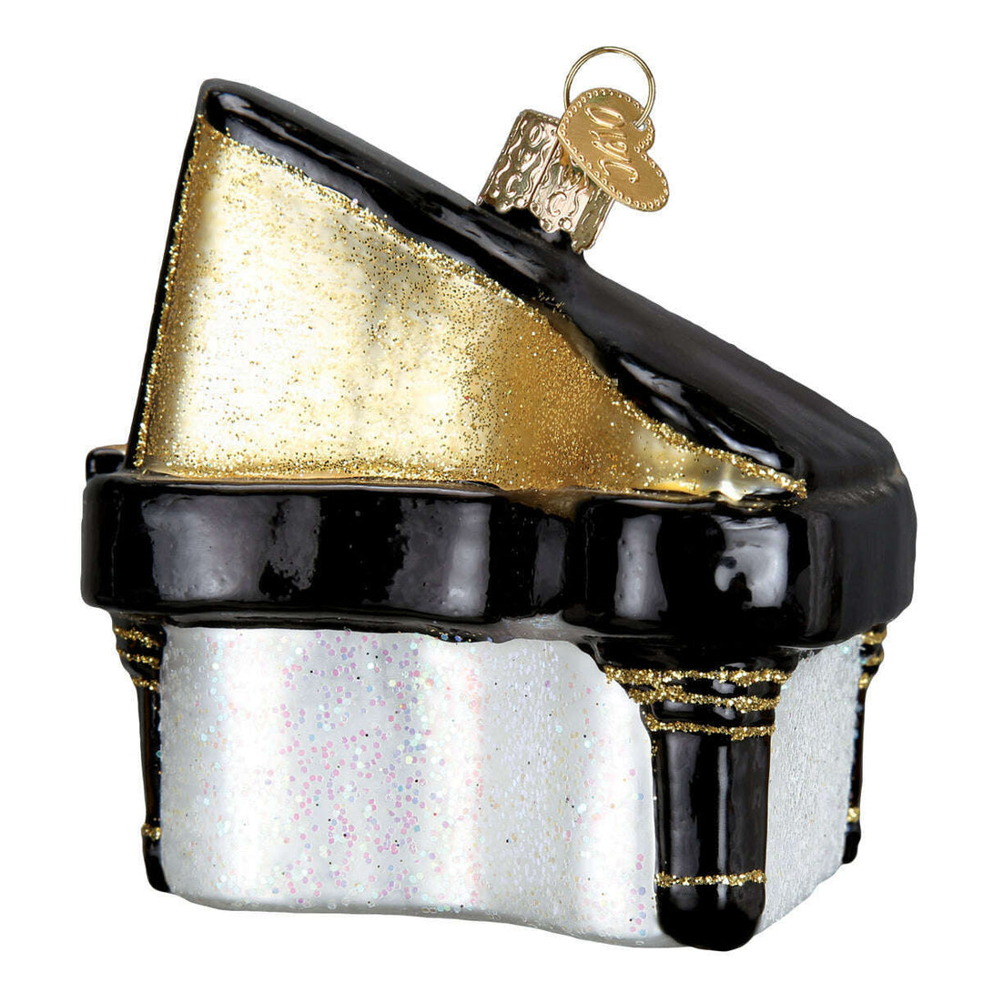 Old World Christmas Baby Grand Piano Blown Glass Ornament