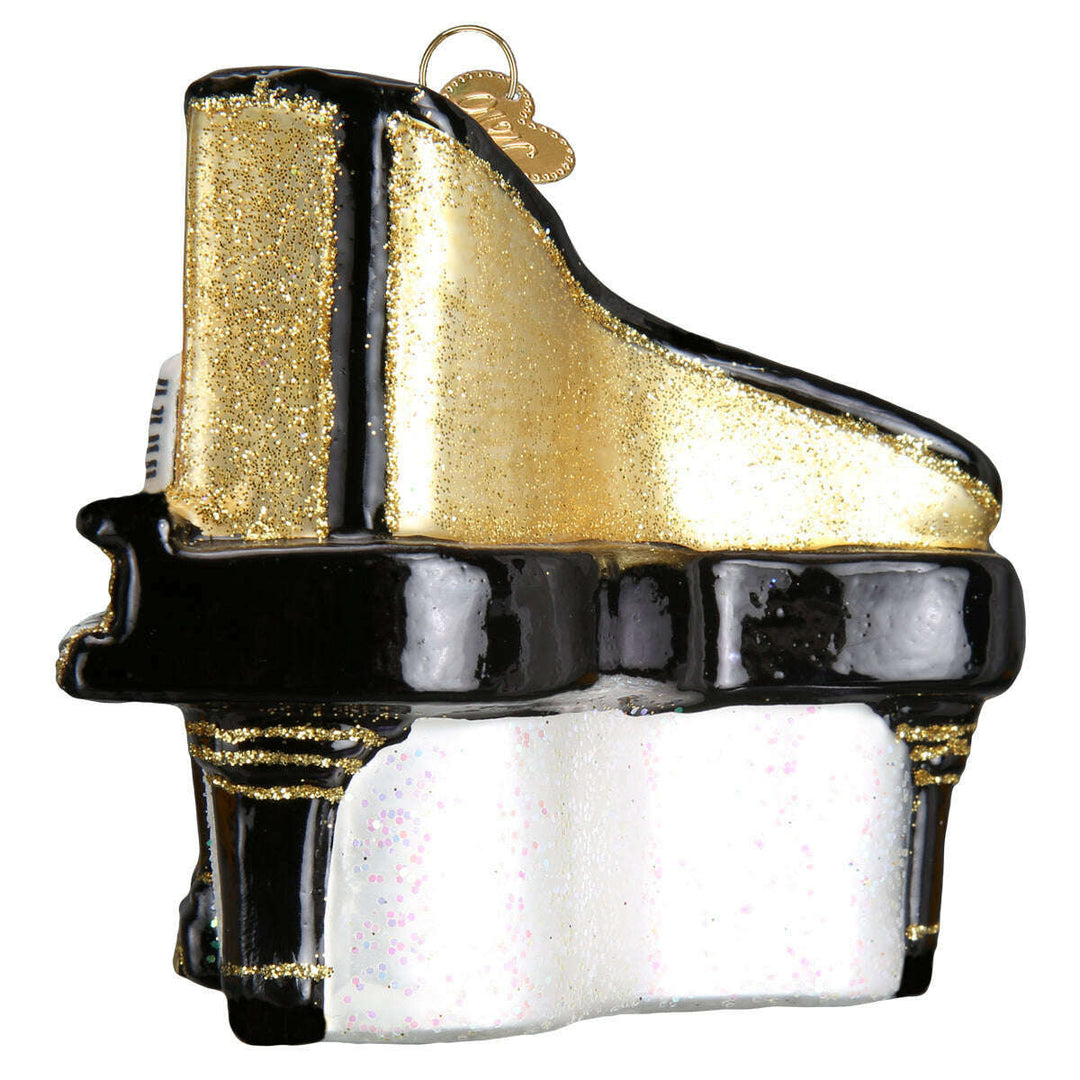 Old World Christmas Baby Grand Piano Blown Glass Ornament