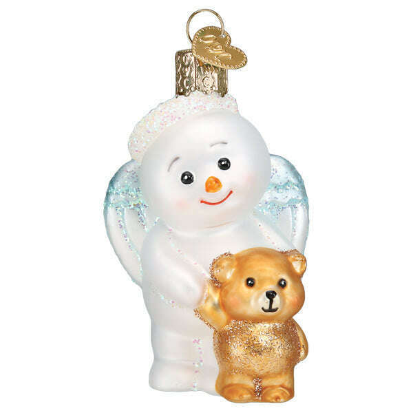 Old World Christmas Baby Snow Angel Blown Glass Ornament