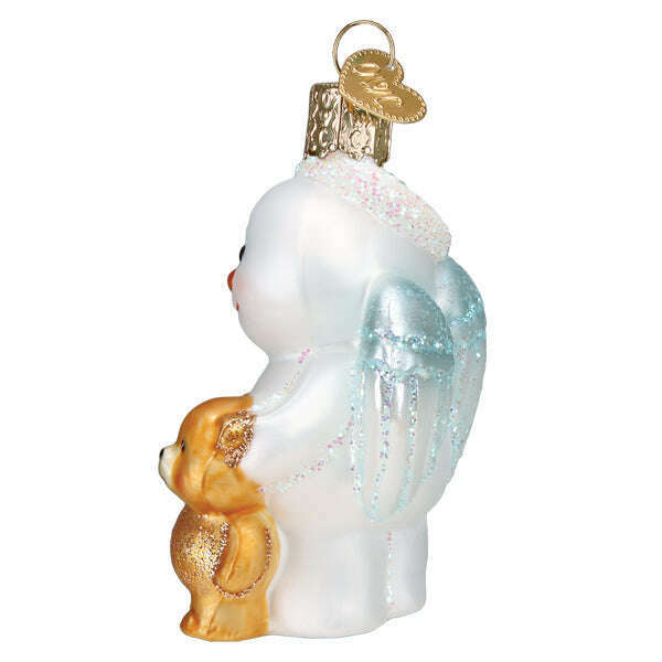 Old World Christmas Baby Snow Angel Blown Glass Ornament