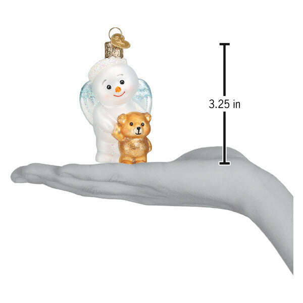 Old World Christmas Baby Snow Angel Blown Glass Ornament