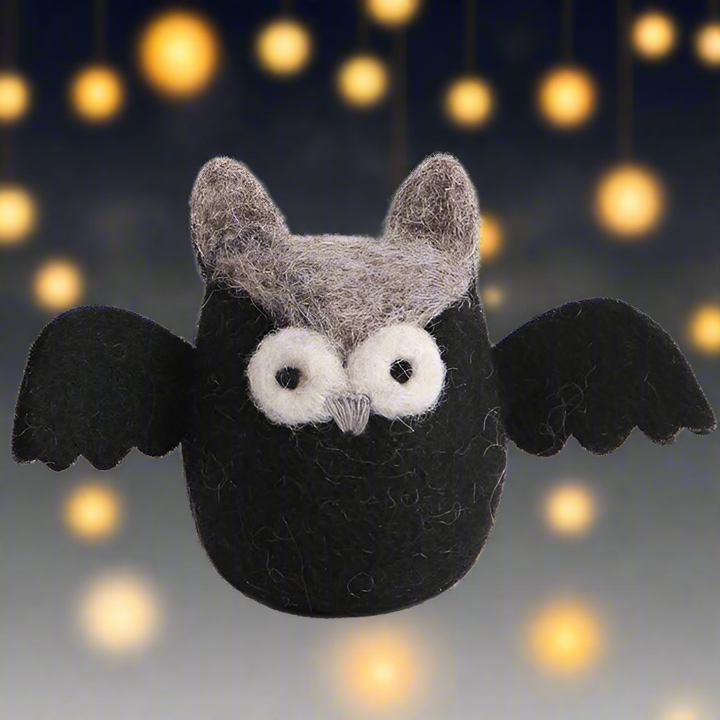 Halloween Hanging Decoration - Halloween Owl - Black