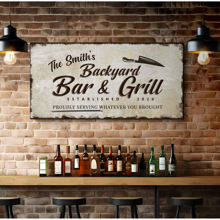 Backyard Bar & Grill Sign XVI