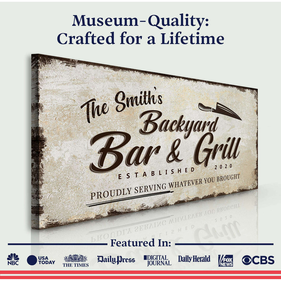 Backyard Bar & Grill Sign XVI