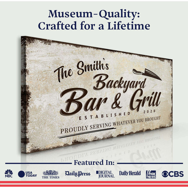 Backyard Bar & Grill Sign XVI