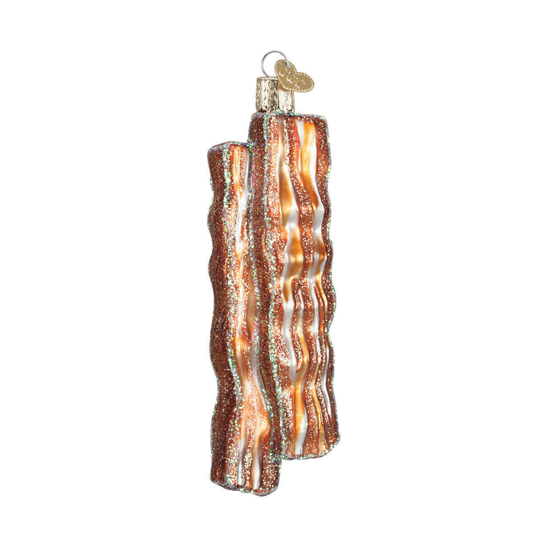 Old World Christmas Bacon Strips Blown Glass Ornament