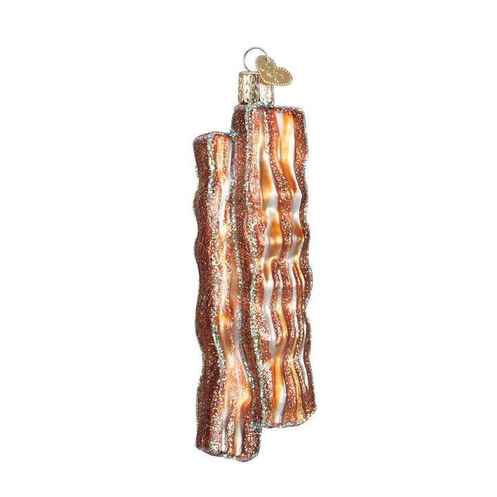Old World Christmas Bacon Strips Blown Glass Ornament
