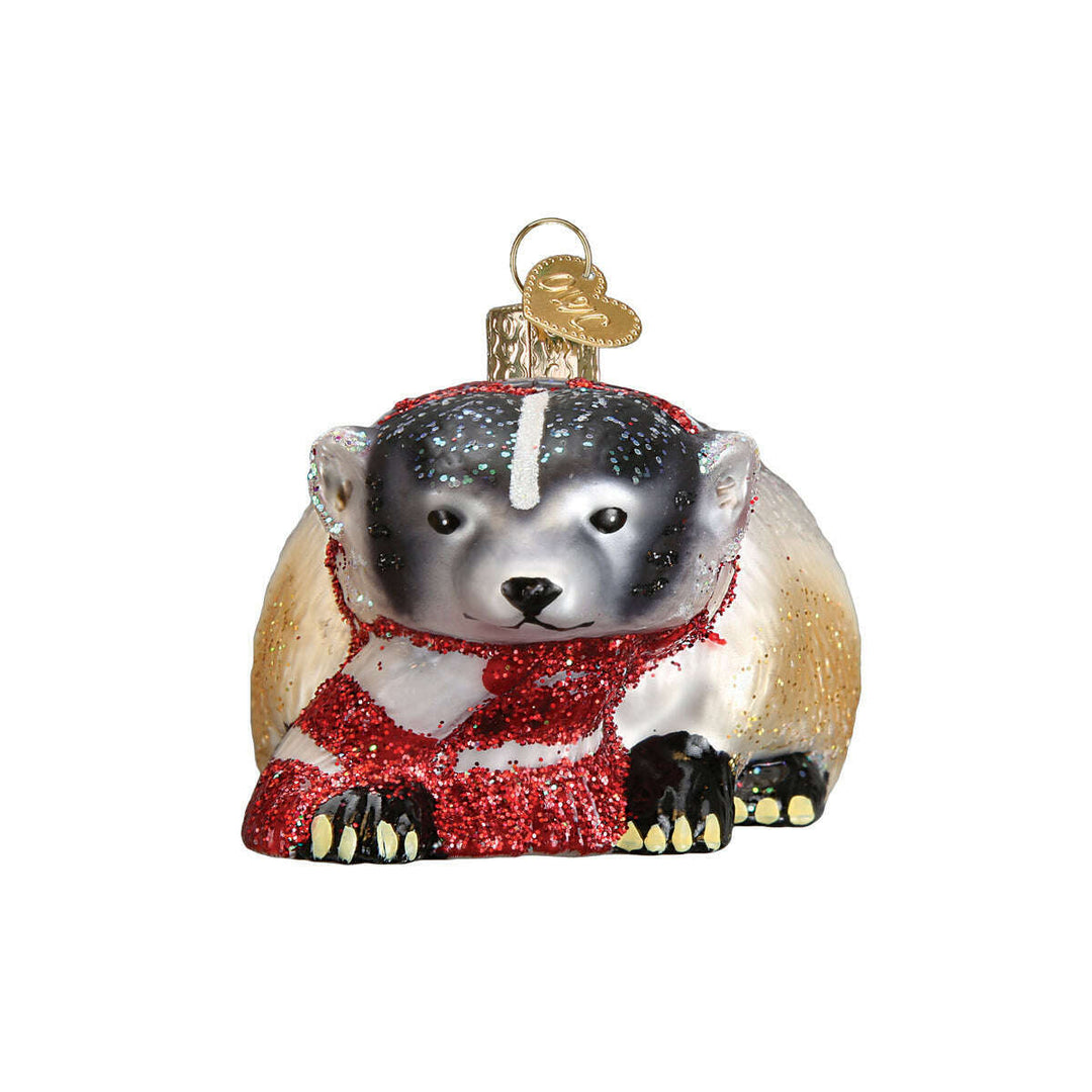 Old World Christmas Badger Blown Glass Ornament
