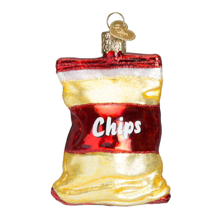 Old World Christmas Bag of Chips Blown Glass Ornament