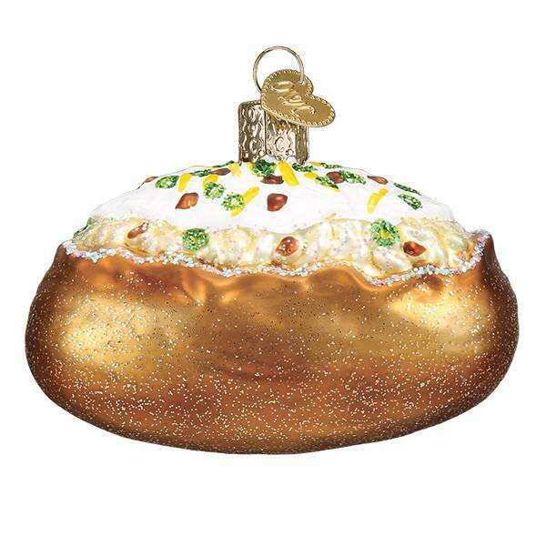 Old World Christmas Baked Potato Blown Glass Ornament