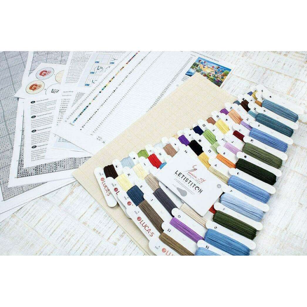 Balloons over Sunset Cove B614L Counted Cross-Stitch Kit