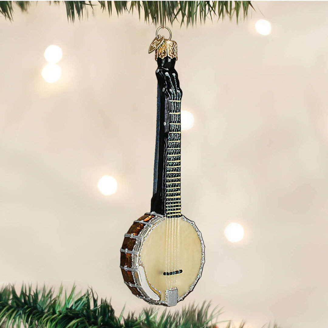 Old World Christmas Banjo Blown Glass Ornament