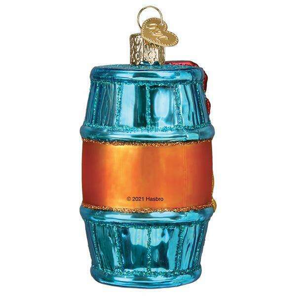 Old World Christmas Barrel Of Monkeys Blown Glass Ornament
