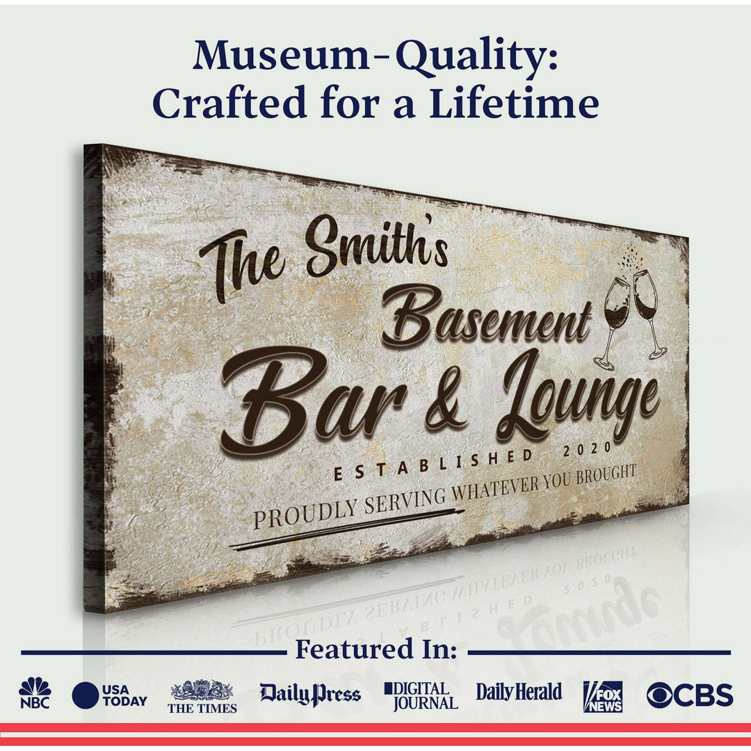 Basement Bar And Lounge Sign II