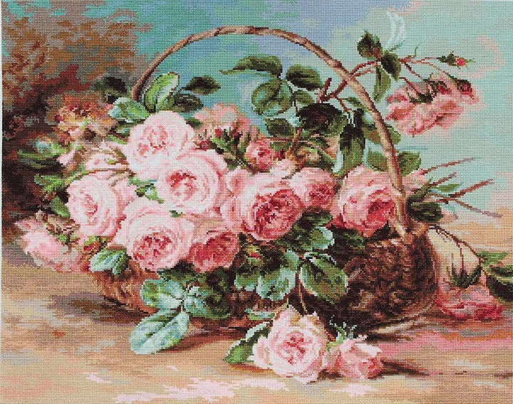 Basket of Roses B547L Counted Cross-Stitch Kit