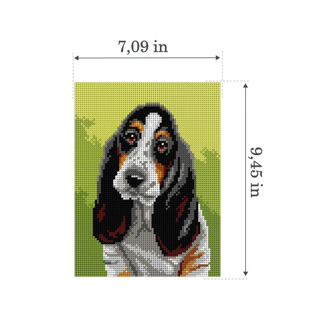Basset 3474F Needlepoint canvas for halfstitch without yarn