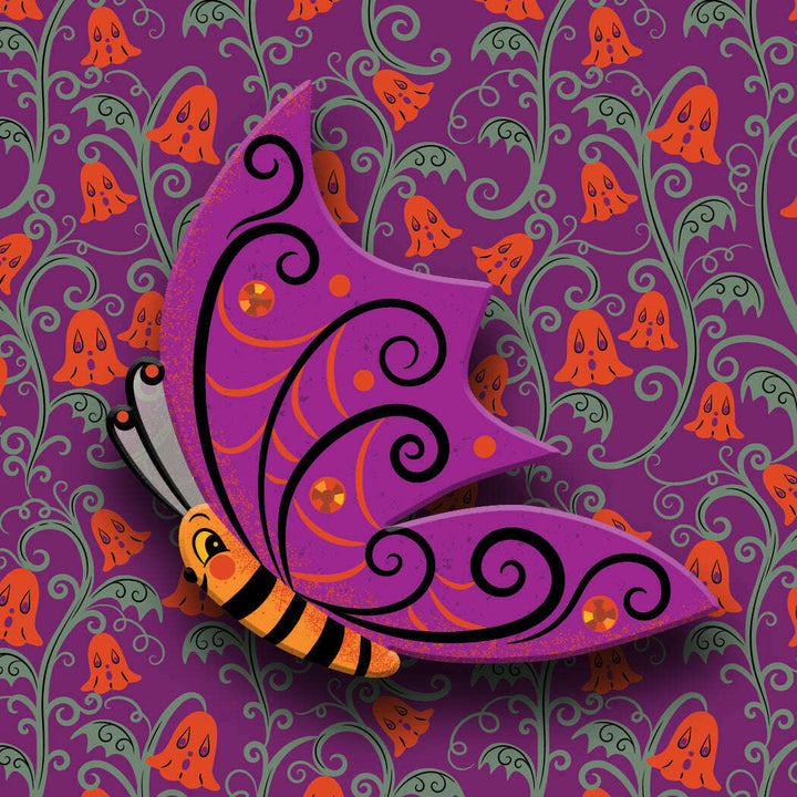 Batilda Butterfly Brooch by Johanna Parker x Lipstick & Chrome – view 2