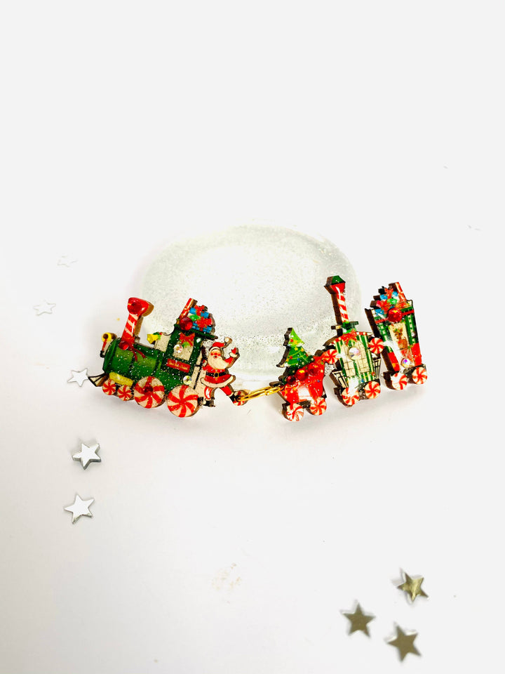 Christmas Train Brooch by Rosie Rose Parker