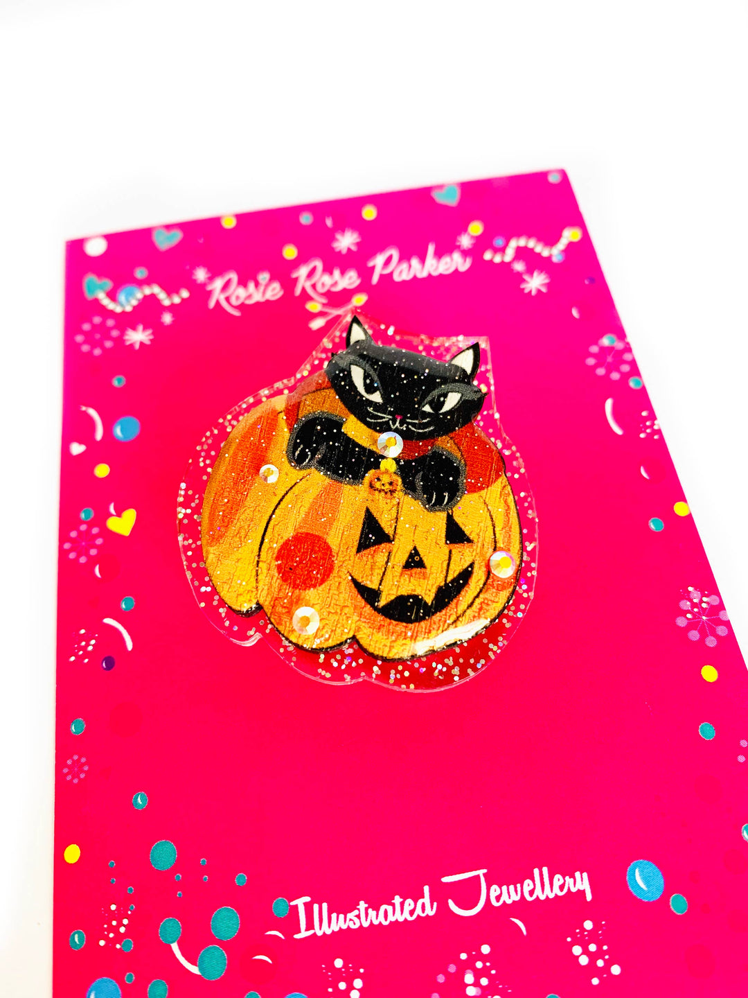 Little Pumpkin Cat Brooch by Rosie Rose Parker