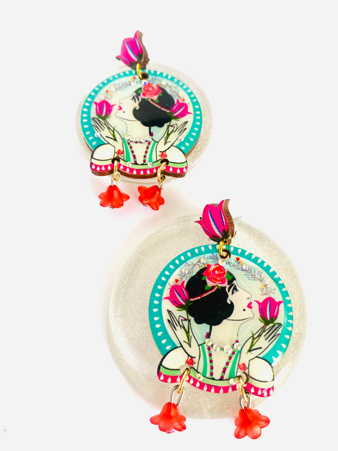 Lady Tulip Statement Earrings by Rosie Rose Parker