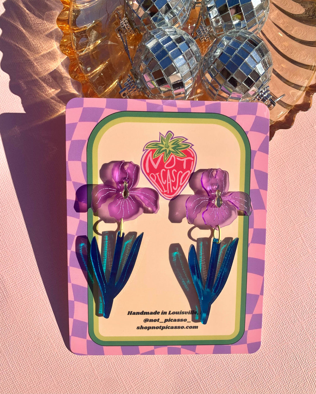 Irises Acrylic Statement Earrings