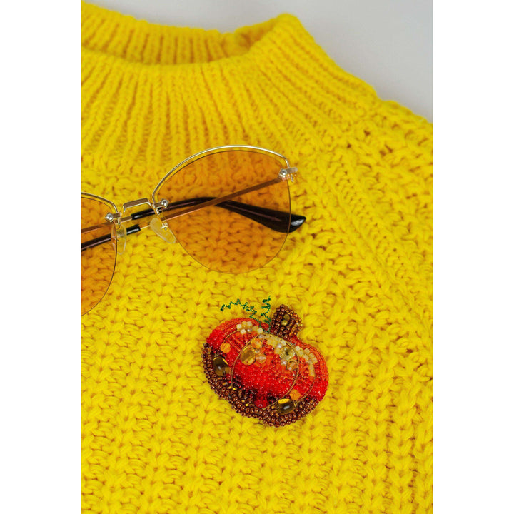 Bead Embroidery Decoration Kit  - Golden pumpkin AD-234