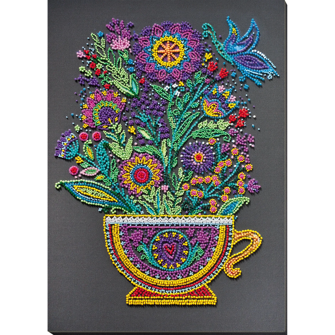 Bead Embroidery Kit - Cup of happiness