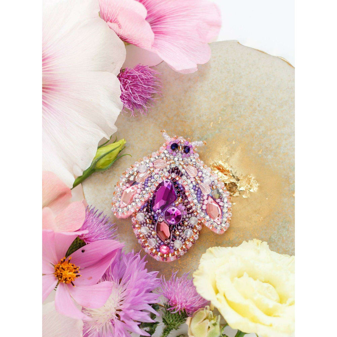 Bead Embroidery kit - Decoration Ametrine wings AD-085