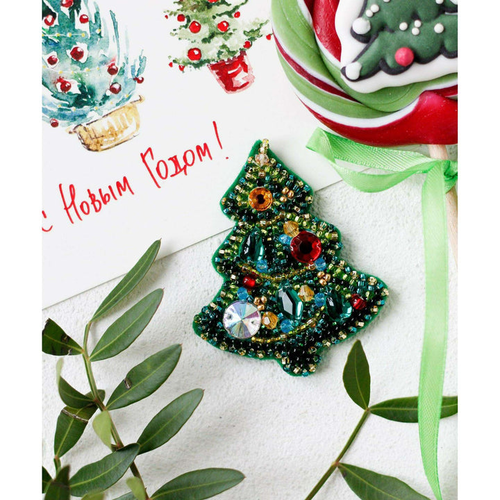 Bead Embroidery kit - Decoration Christmas tree AD-094