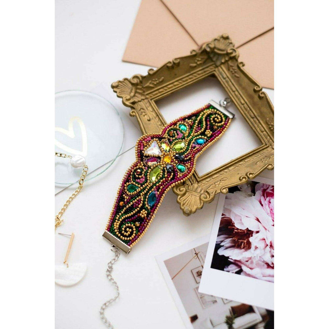 Bead Embroidery kit - Decoration Golden ornament ADB-009