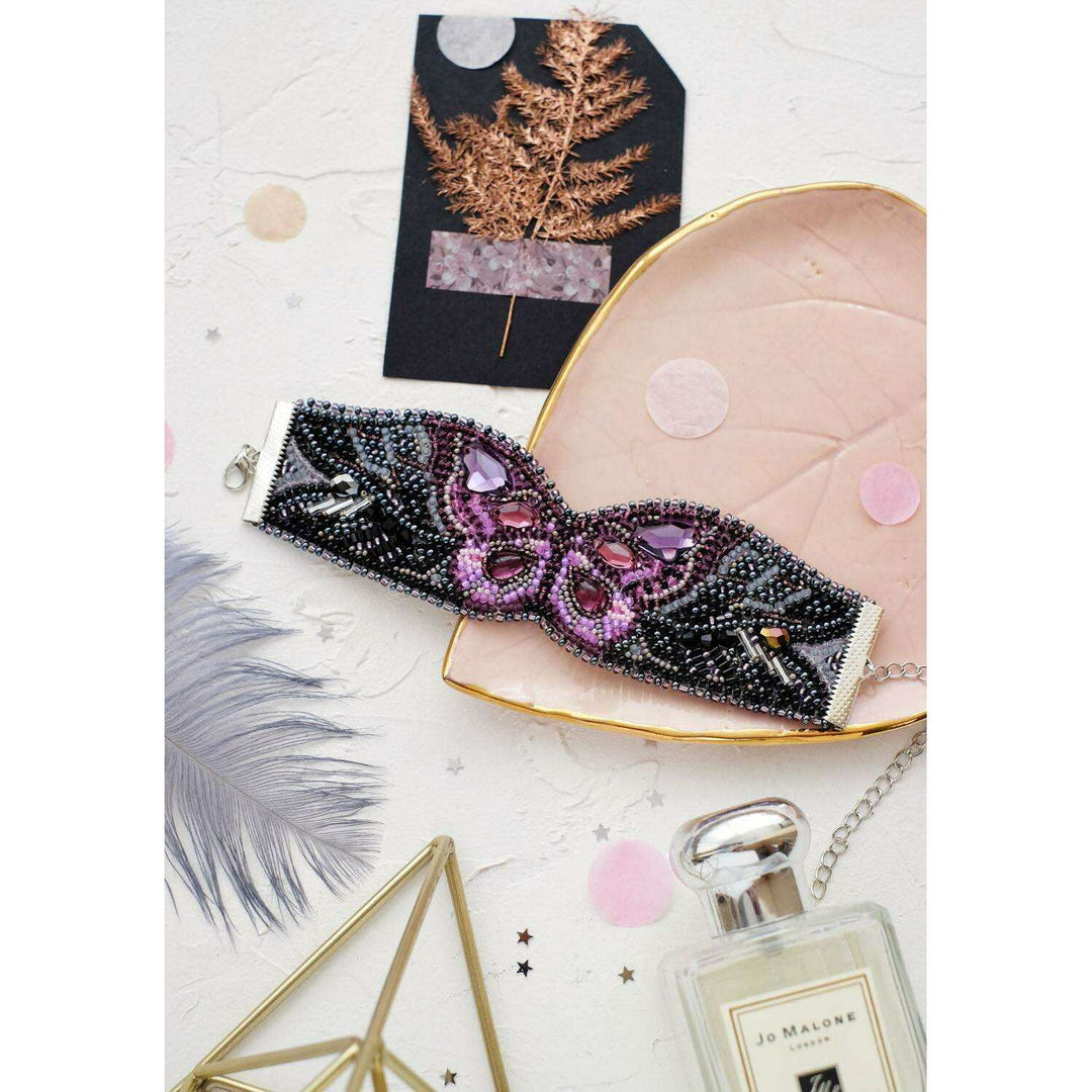 Bead Embroidery kit - Decoration Purple wave ADB-003