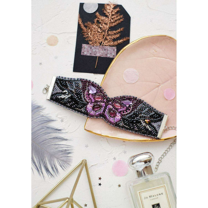 Bead Embroidery kit - Decoration Purple wave ADB-003