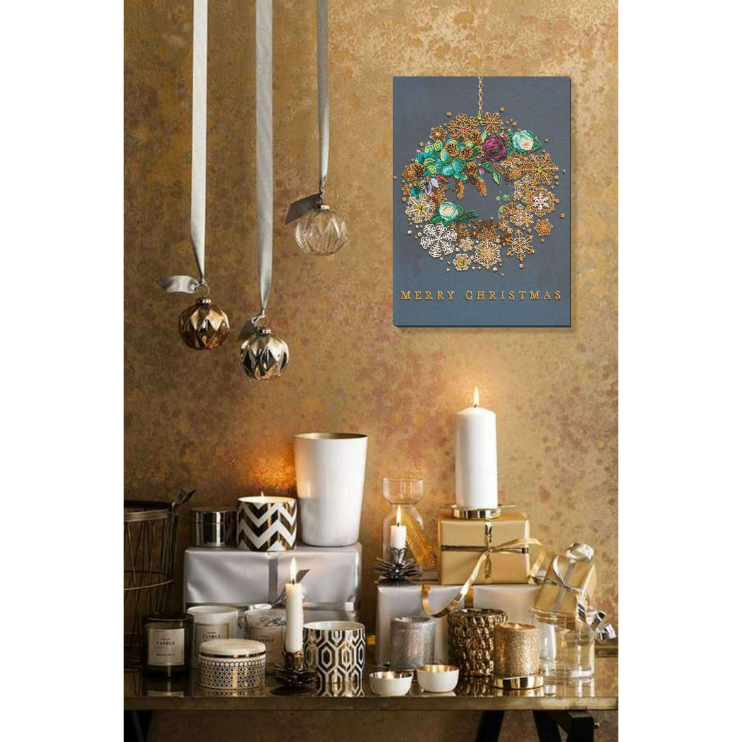 Bead Embroidery Kit - New year wreath AB-828