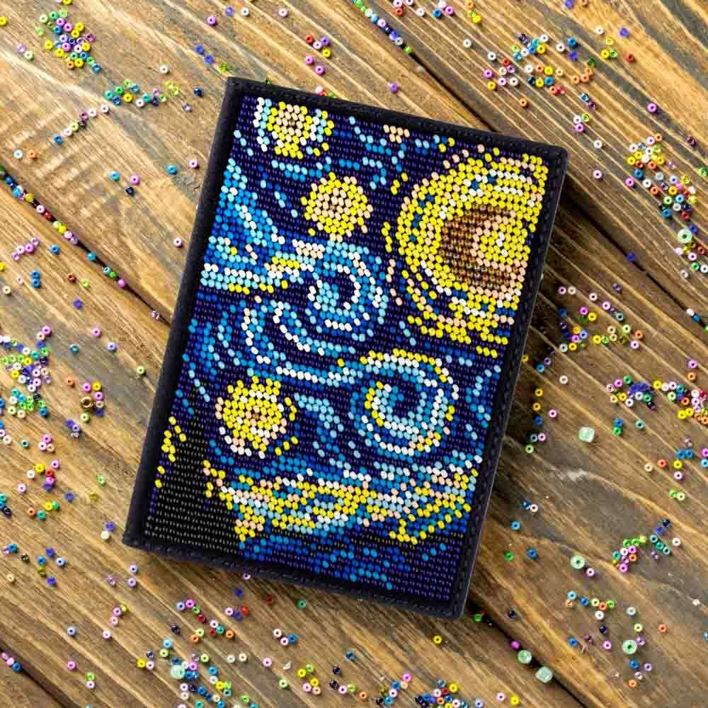 Bead embroidery kit on artificial leather FLBB-058