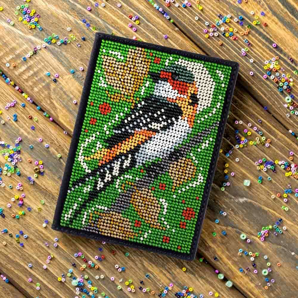 Bead embroidery kit on artificial leather FLBB-059