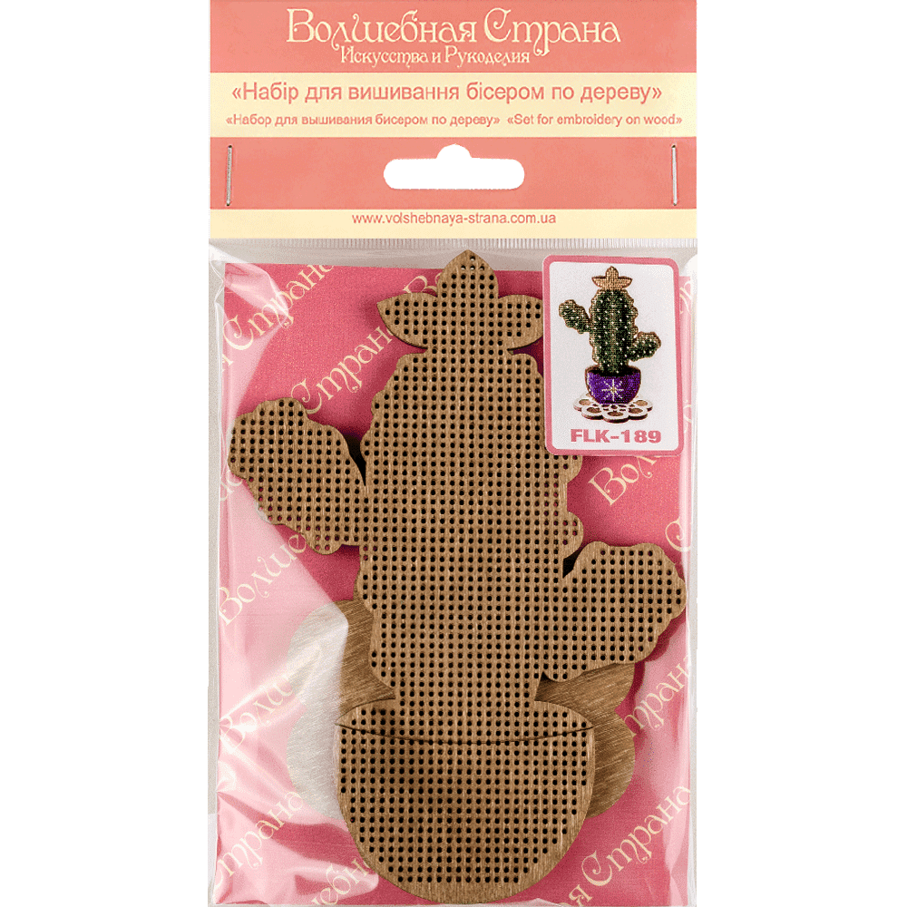 Bead embroidery kit on wood FLK-189